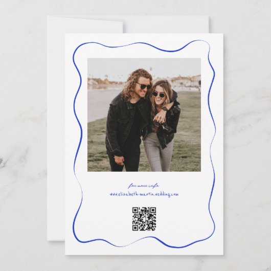 Invitation Whimsical Blue Doodle Vineyard Vavy Mariage fronta (Dos)