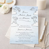 Invitation Whimsical Blue Match Made In Heaven Bridal Shower