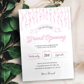 Invitation Whimsical Blush Pink Unique Grand Ouverture