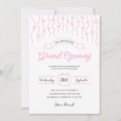 Invitation Whimsical Blush Pink Unique Grand Ouverture (Devant)