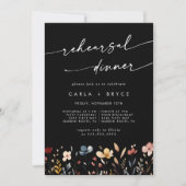 Invitation Whimsical Boho Wildflower Wedding Rehearsal Dinner (Devant)