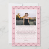 Invitation Whimsical Bow Frame Future Plans Pink Graduation (Dos)