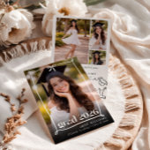 Invitation Whimsical Bow Hand drawn Graduation Party Photo