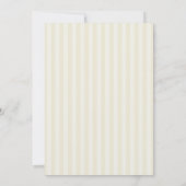 Invitation Whimsical Brown Bow Striped Baby Shower (Dos)