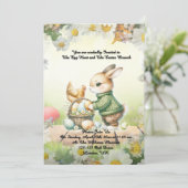 Invitation - Whimsical Bunny Easter Brunch & Egg Hunt Invitat (Debout devant)