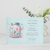 Invitation Whimsical Butterflies in a Jar Baby Shower (Debout devant)