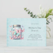 Invitation Whimsical Butterflies in a Jar Mother's Day (Debout devant)