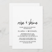 Invitation Whimsical Calligraphy Mariage Brunch (Devant / Derrière)