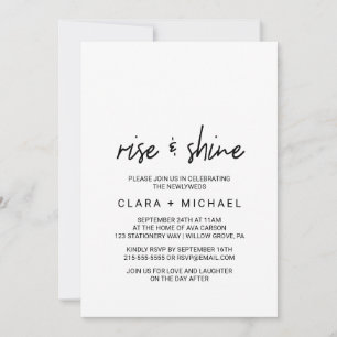 Invitation Whimsical Calligraphy Mariage Brunch