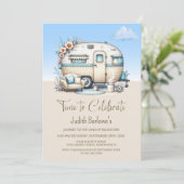 Invitation Whimsical Caravan Retirement Party (Debout devant)