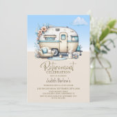 Invitation Whimsical Caravan Retirement Party (Debout devant)