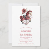 Invitation Whimsical Carousel Horse Image Birthday (Devant)