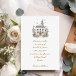 Invitation Whimsical Chapel Doodle Wedding<br><div class="desc">A delightful wedding invitation with a whimsical doodle of a quaint chapel surrounded by wildflowers. All wording is set in handwritten style font. Perfect for a church or chapel ceremony,  our a countryside wedding.</div>