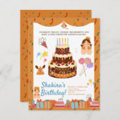 Invitation Whimsical Charming Aquarelle Chic Anniversaire Mag (Devant / Derrière)