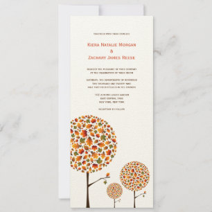Invitation Whimsical Chic Automne Feuilles de l'automne Maria