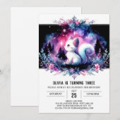 Invitation Whimsical Children Chat Anniversaire (Devant / Derrière)