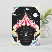 Invitation Whimsical Children Circus Anniversaire (Debout devant)