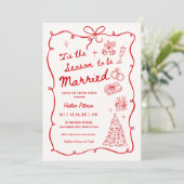 Invitation Whimsical Christmas Bridal Shower (Debout devant)