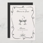 Invitation Whimsical Cocktail Minimalist Wedding  (Devant / Derrière)