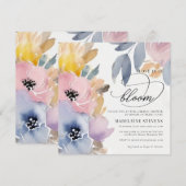 Invitation Whimsical Colorful Floral Love Fête des mariées (Devant / Derrière)