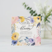 Invitation Whimsical Colorful Flower Loom Fête des mariées (Debout devant)