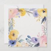 Invitation Whimsical Colorful Flower Loom Fête des mariées (Dos)