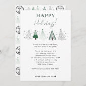 Invitation Whimsical Company Christmas Party Business Logo (Devant / Derrière)