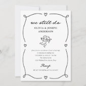 Invitation Whimsical Cupid | We Still Do Wedding Vow Renewal (Devant)
