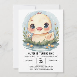 Invitation Whimsical Custom Canard Anniversaire