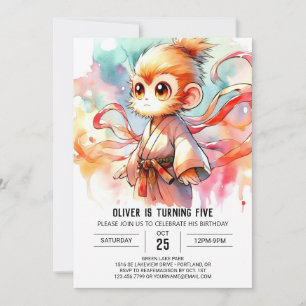 Invitation Whimsical Custom Singe Anniversaire