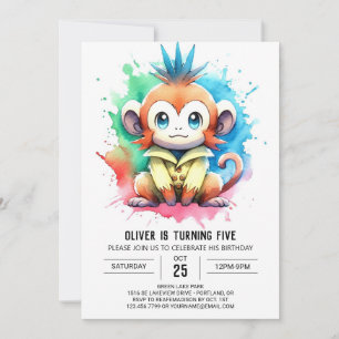 Invitation Whimsical Custom Singe Anniversaire
