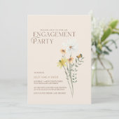 Invitation Whimsical Daisy Jaune Fleur sauvage (Debout devant)