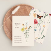 Invitation Whimsical Daisy Jaune Fleur sauvage Mariage