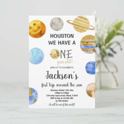 Invitation Whimsical d'anniversaire (Debout devant)