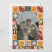 Invitation Whimsical dessiné à la main Bold coloré mariage (Dos)