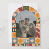 Invitation Whimsical dessiné à la main Bold coloré mariage (Dos)