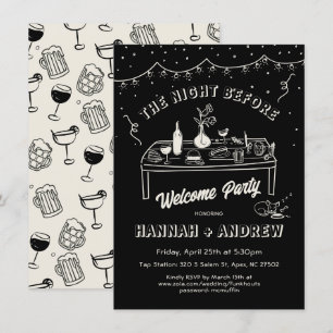 Invitation Whimsical dessiné à la mainSoirée de bienvenue ava