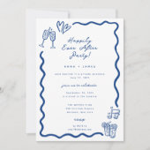 Invitation Whimsical Dessiné Heureusement Jamais Après La Fêt (Devant)