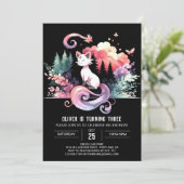 Invitation Whimsical Digital Cat Anniversaire (Debout devant)