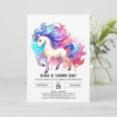 Invitation Whimsical Digital Horse Anniversaire (Debout devant)