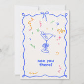 Invitation Whimsical Disco couleur d'anniversaire (Dos)