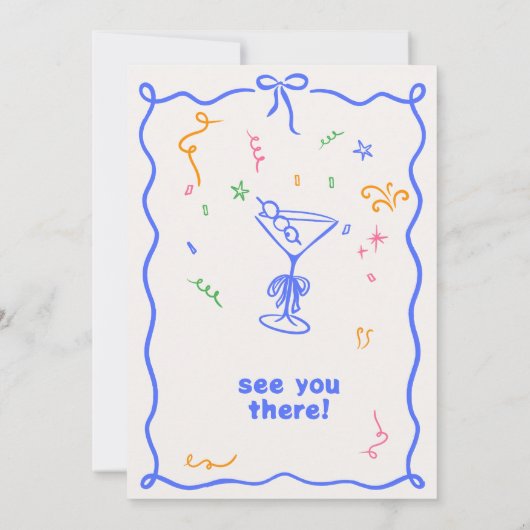 Invitation Whimsical Disco couleur d'anniversaire (Dos)