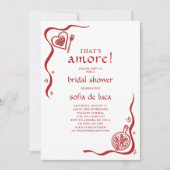 Invitation Whimsical Doodle Italian Pasta Bridal Shower (Devant)