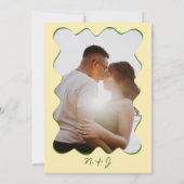 Invitation Whimsical Doodle photo Monogramme Mariage jaune (Dos)