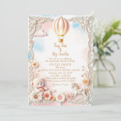 Invitation Whimsical & Elegant Baby shower (Debout devant)
