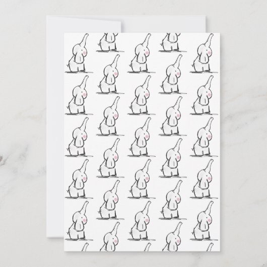 Invitation Whimsical Elephant First Birthday (Dos)