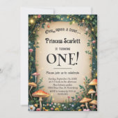 Invitation Whimsical Enchanted Forest Fairytale 1er Anniversa (Devant)