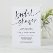 Invitation Whimsical Eucalyptus Fête des mariées d'aquarelle (Debout devant)