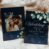 Invitation Whimsical Eucalyptus Under the Stars Photo Mariage