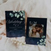 Invitation Whimsical Eucalyptus Under the Stars Photo Mariage